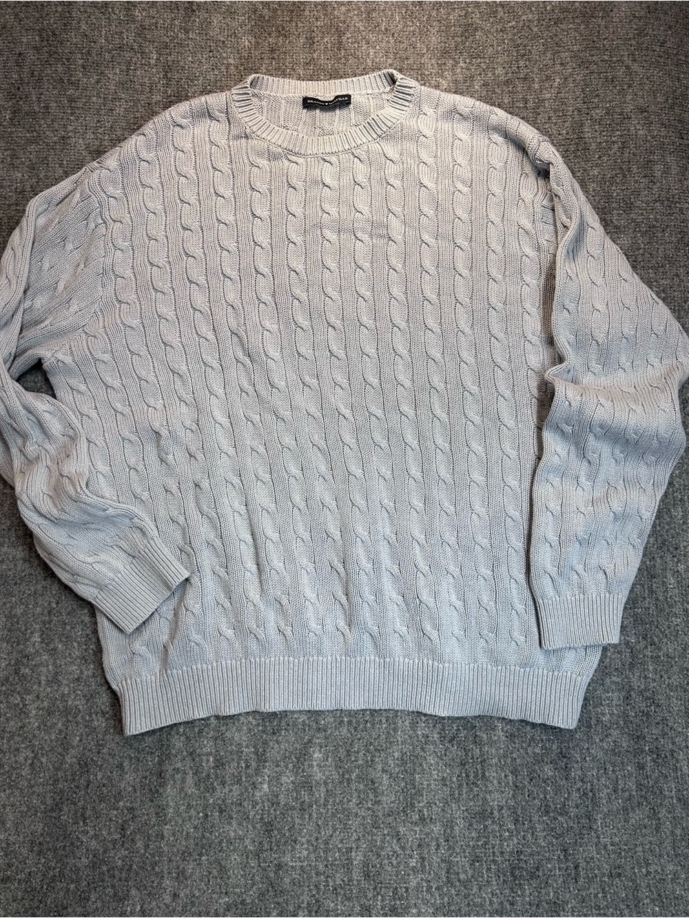Brandy Melville Light Pastel Blue Cable Crewneck Sweater